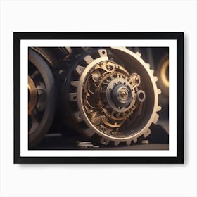 Mechanical Gears And Machinery Art Print