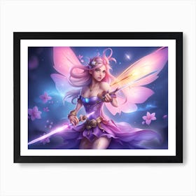 Fairy With Sword Art Print
