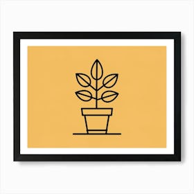 Plant In A Pot Art Print