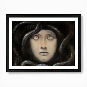 Medusa by Franz Von Stuck c1892 in HD Remastered Famous Painting | Dark Gothic | Dark Aesthetic | Antique Art Print