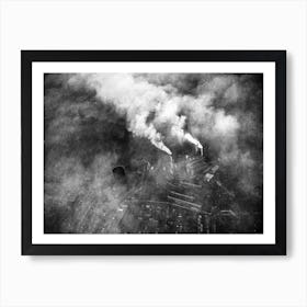 Battersea Power Station In Fog 1949 Art Print