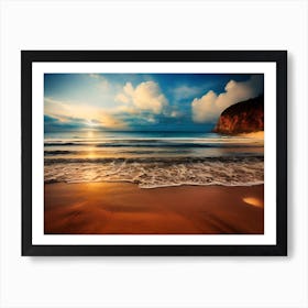 Sunset At The Beach 22 Art Print