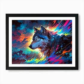 Wolf Painting 8 Art Print