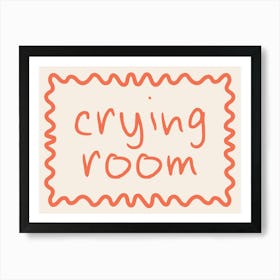 Crying Room | Coral and Cream Art Print