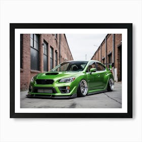 Green Subaru Wrx Art Print