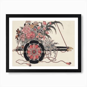 Flower Cart, From Album Of Sketches, Katsushika Hokusai Art Print