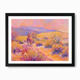 Cowboy Painting Colorado Art Print