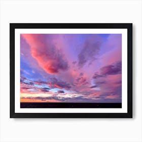 Sunset Over The Ocean in Iceland (Iceland Series) Art Print