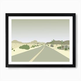 Joshua Tree Road In California Art Print