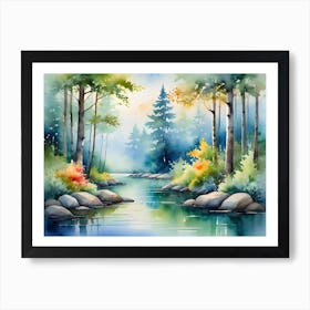 Watercolor Painting Art Print