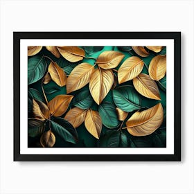 Leaves Background 3 Art Print