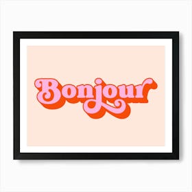 Bonjour (Peach tone) Art Print