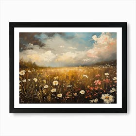 Wildflowers Field Landscape 7 Art Print