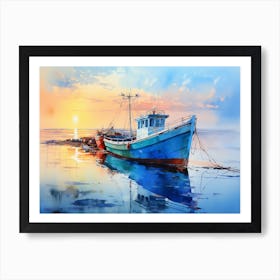 Painting of a Fishing Boat at Newlyn, Cornwall - Marine Art For Sale