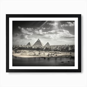 Black And White Photograph Of Cairo Egypt Art Print