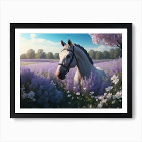 Spring Flowers Blanketing The Pasture Art Print