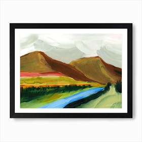 Rainbow Mountain Landscape Art Print