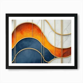 3d Minimal Abstract Poster