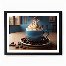 Coffee Cup With Whipped Cream Art Print