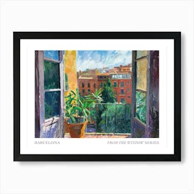 Barcelona From The Window Series Poster Painting 2 Art Print