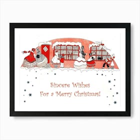 Sincere Wishes For A Merry Christmas Art Print