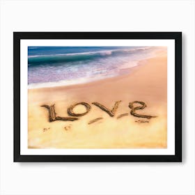 Love On The Beach 4 Art Print