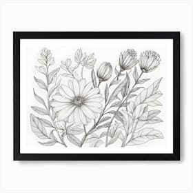 Flowers In The Garden Art Print