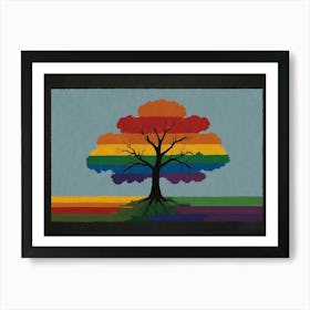 Rainbow Tree Art Print