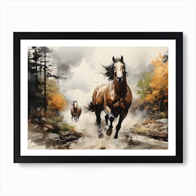 Forest Gallop Art Print