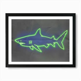 Neon Port Jackson Shark 3 Art Print