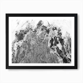 Black and White Marble Mountain I Art Print