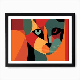 Abstract Cat 10 Art Print