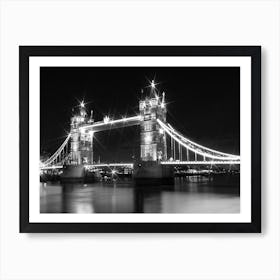 London Tower Bridge at Night Art Print