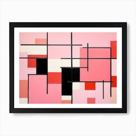 Pink Geometric Harmony II Art Print
