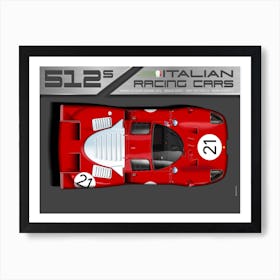 Ferrari 512S, Sebring 70, Giunti, Vaccarella, Andretti Poster