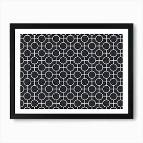 Geometric Pattern Design White Art Print