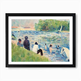 Study For Bathers At Asnières, Georges Seurat Art Print