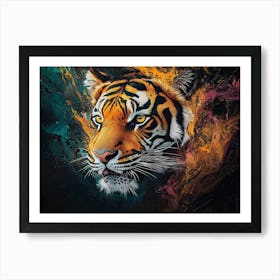 Tiger Animal Abstract 4 Art Print