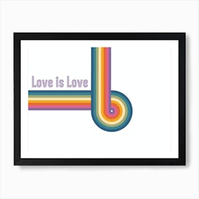 Love Is Love Retro Print Art Print