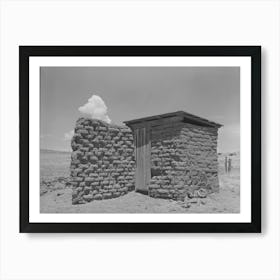 Adobe Privy With Windbreak, Old Walking X Ranch Place Near Marfa, Texas By Russell Lee Art Print