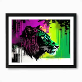 Colorful Lion 18 Art Print