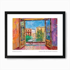 Barcelona From The Window Series Poster Painting 4 Art Print