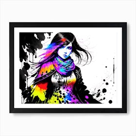 Colorful Girl Art Print