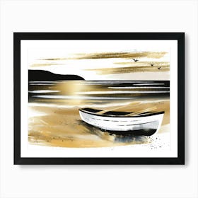 Boat On The Beach 7 Art Print