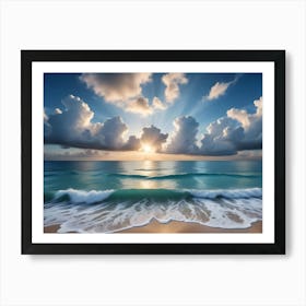 Sunset At The Beach 4 Art Print