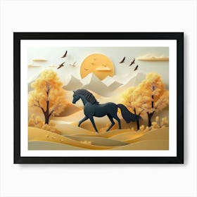 Paper Horse Art Print