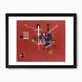 Wassily Kandinsky - Dumpfes Rot No.400 1927. Russian Painter, Famous Painter, Famous Artist, Famous Painting, Abstract Art, Abstract Painting, Abstraction, Geometric Elements Art Print