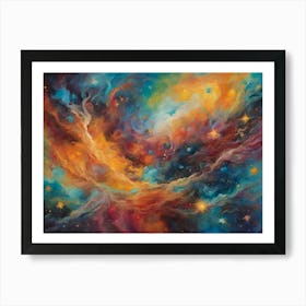 Cosmic Dance Of Colors A Symphony Of Celestial Hues Art Print