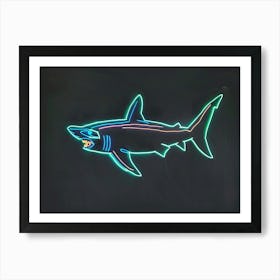 Aqua Hammerhead Shark 1 Art Print