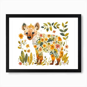 Little Floral Hyena 2 Art Print